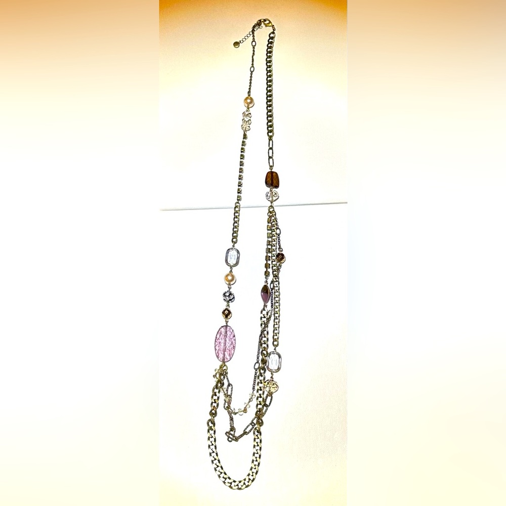 Loft Necklace- layered and eclectic with mixed metallics.